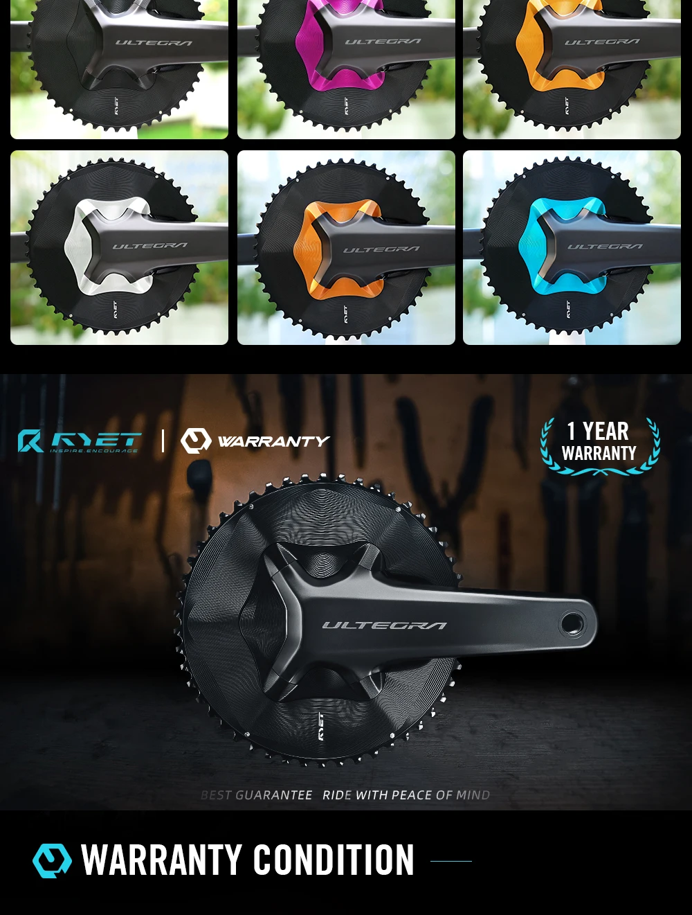 RYET Rennrad-Kettenblatt 50-34T 52-36T 54-40T Aero für Shimano Dura-Ace R9200 Ultegra R8100 105 R7100 12-fach Fahrrad-Gruppensätze – Detail 25