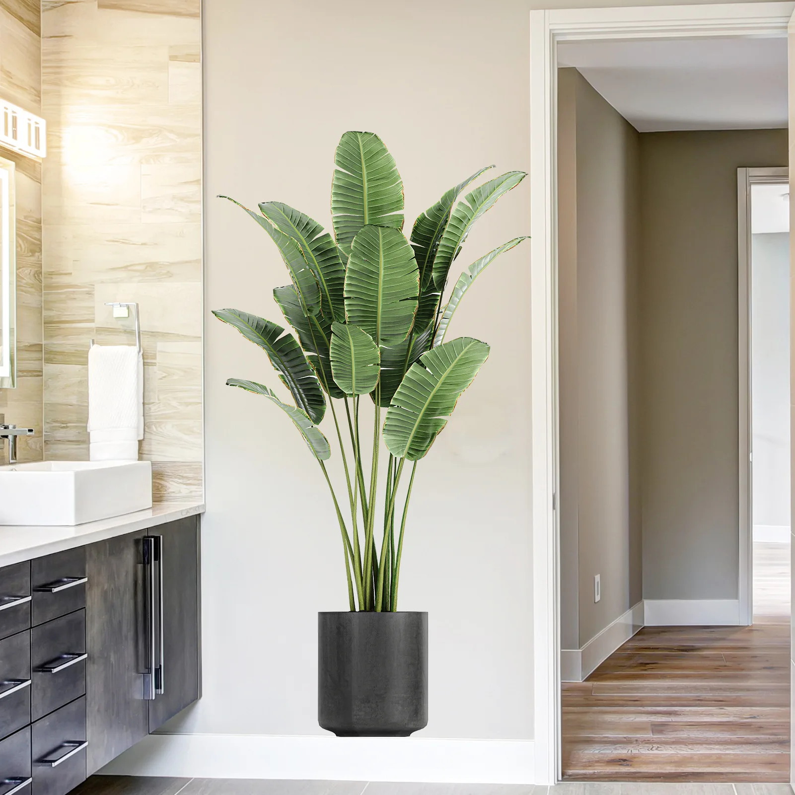

New Fresh Potted Green Plants Simulation Wall Stickers for Bedroom Living Room Decoration Home Wall Stickers Room Decor