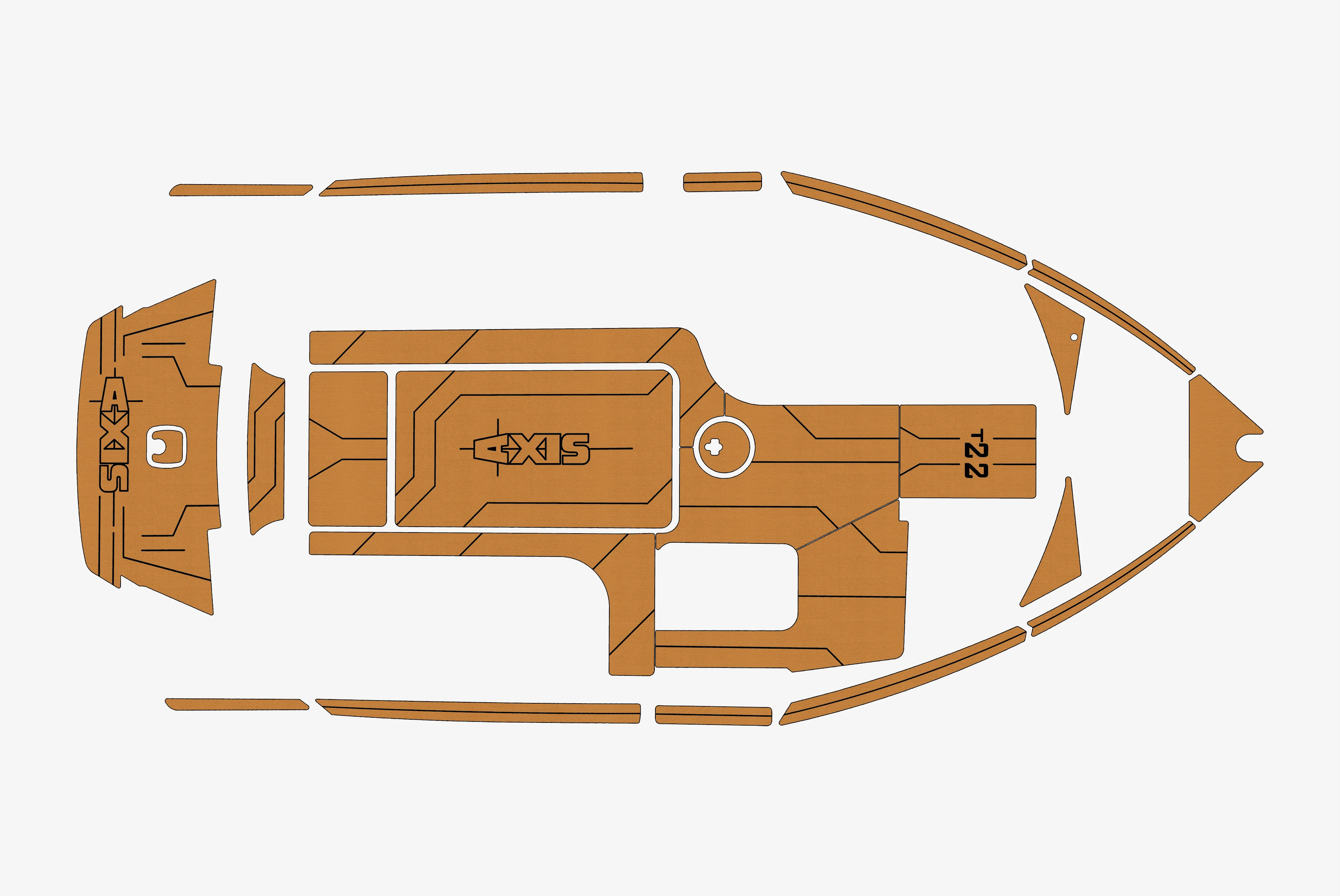 

2014-2017 AXIS T22 1/4 дюйма, 6 мм, пенопласт EVA, нескользящий морской настил из тикового дерева, морской коврик 1,3ek, водный ковер, морской пол