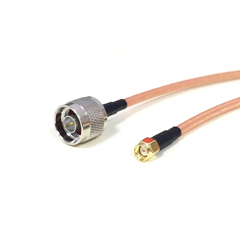 High-Quality Low-Attenuation RP-SMA Plug Inner Hole Switch N Male Pigtail Cable RG142 50CM 20