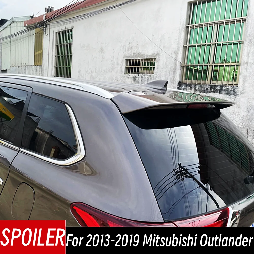 

For 2013-2019 Mitsubishi Outlander Bodykit Car Rear Trunk Lid Roof Spoiler Wings Exterior Black Carbon Tuning Accessories Part