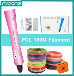 3D Pen 3D Printing Pen Low Temperature with PCL Filament Safe for Kids Children's Educational Birthday Gift for Boys Girls