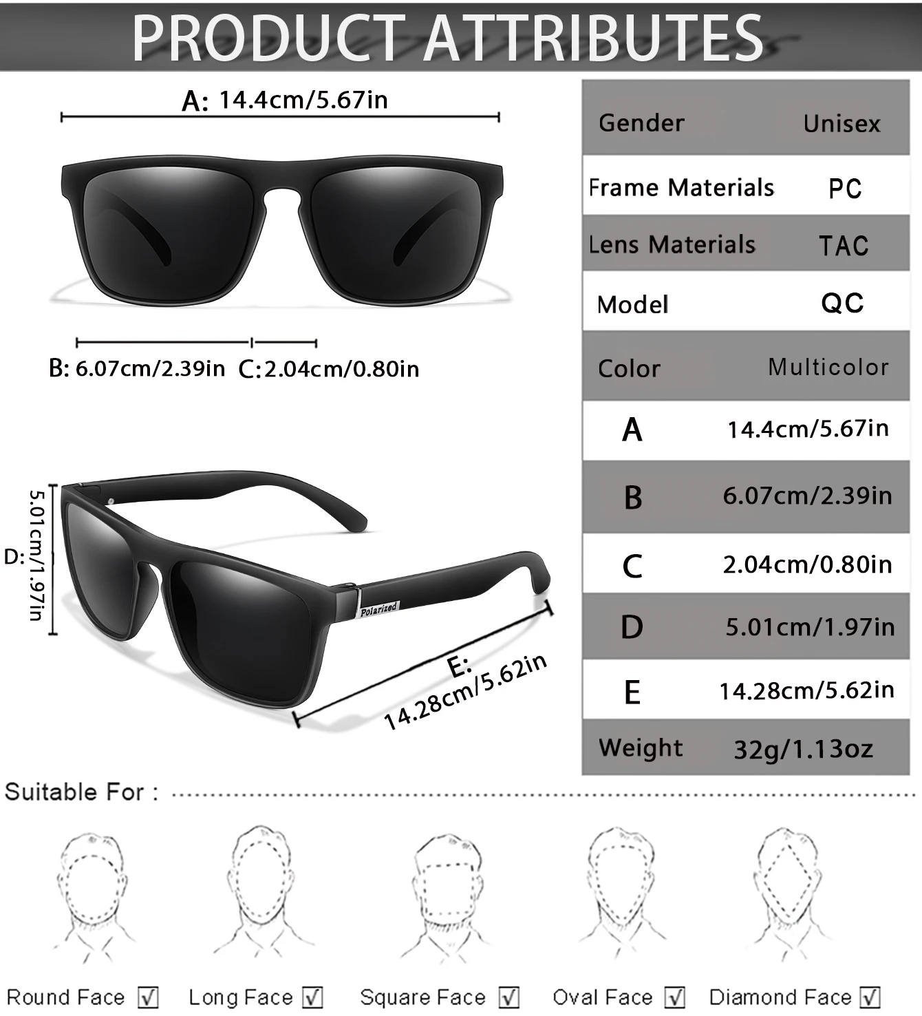 UV400 Polarisierte Klassische Quadratische Radfahren Sonnenbrille Männer und Frauen Auto Fahren Sonnenbrille Dirt Bike Motorrad Wandern Gläser – Detail 2