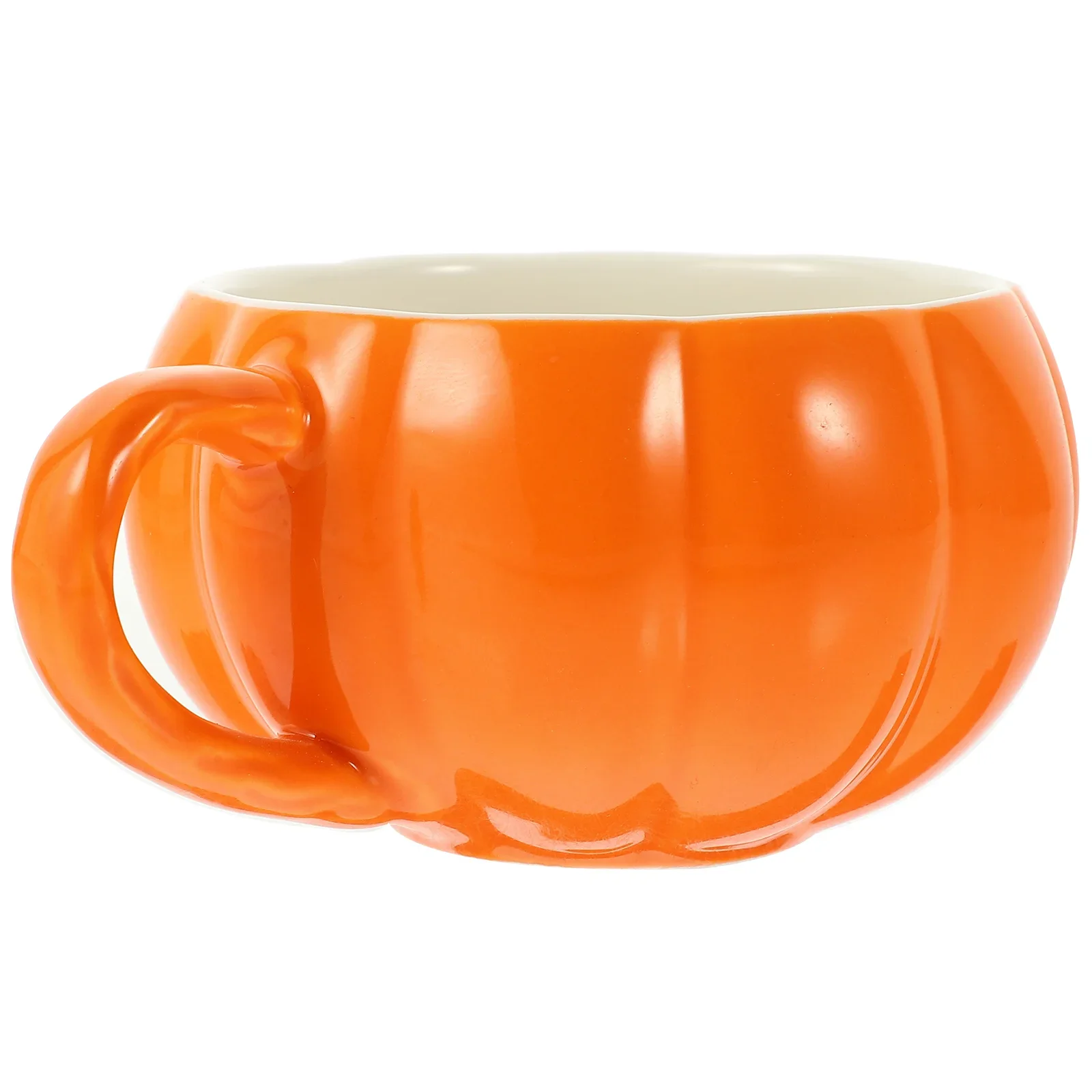 Halloween Pumpkin Cup Multi-use Drinking Mug Decorative Pumpkin Cup for Coffee Tea Overnight Oats