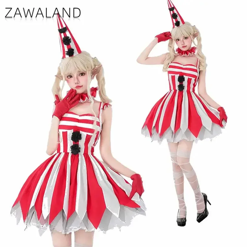 Abito da donna Halloween Cosplay Festa di carnevale Abiti da circo spaventosi Costumi da clown