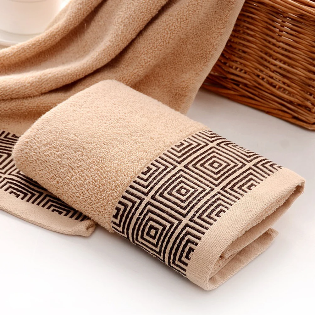 

3pcs Cotton Bath Towels Large Thick Absorbent Soft Lightweight For Home Hotel Spa Wrap Use
