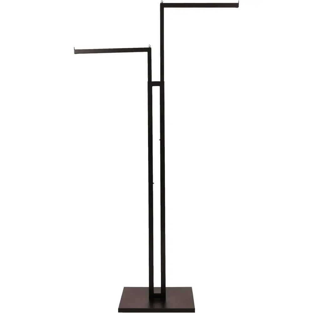 

Dual-Adjustable Garment Rack with Straight Arms, Chrome Trim - Extends from 48 to 72 for Retail, Restaurant, and Home Use