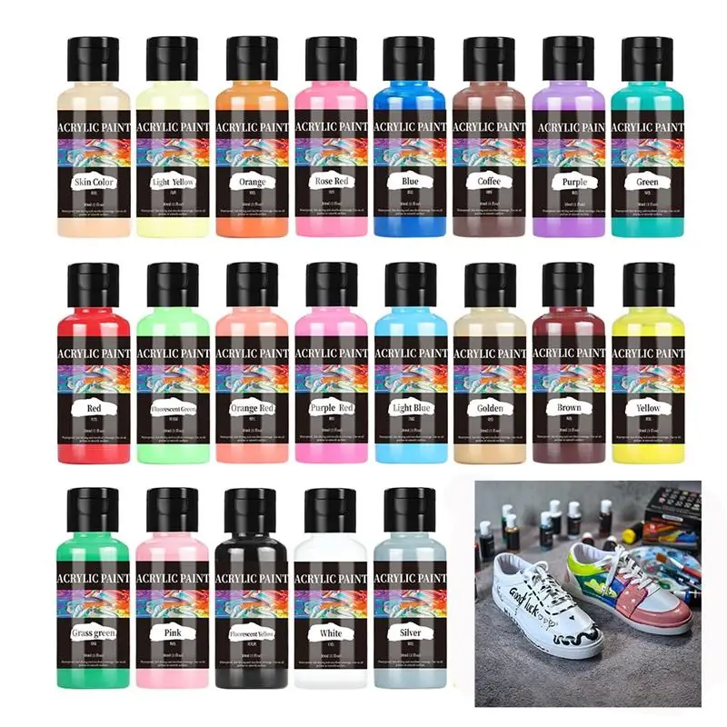 30ml Leather Repair Painting Dye Paint Pigment For DIY Crafts Handmade Goods Leather Shoes Color Clothing Painting