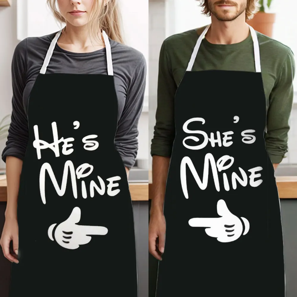 Mr Mrs Kitchen Aprons Couple Waist Bib Apron Household Cleaning Clothing Chef Baking Cooking Accessories Pinafore Wedding Gift