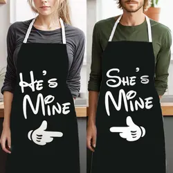 Mr Mrs Kitchen Aprons Couple Waist Bib Apron Household Cleaning Clothing Chef Baking Cooking Accessories Pinafore Wedding Gift