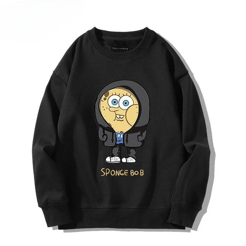 2025 SpongeBob SquarePants Jersey con estampado de estrellas para parejas Ropa infantil holgada y informal moderna y versátil