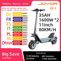 Joyor E8-S Off-road Electric Scooter 1600W*2 Dual Motor 72V 35Ah Battery 11\