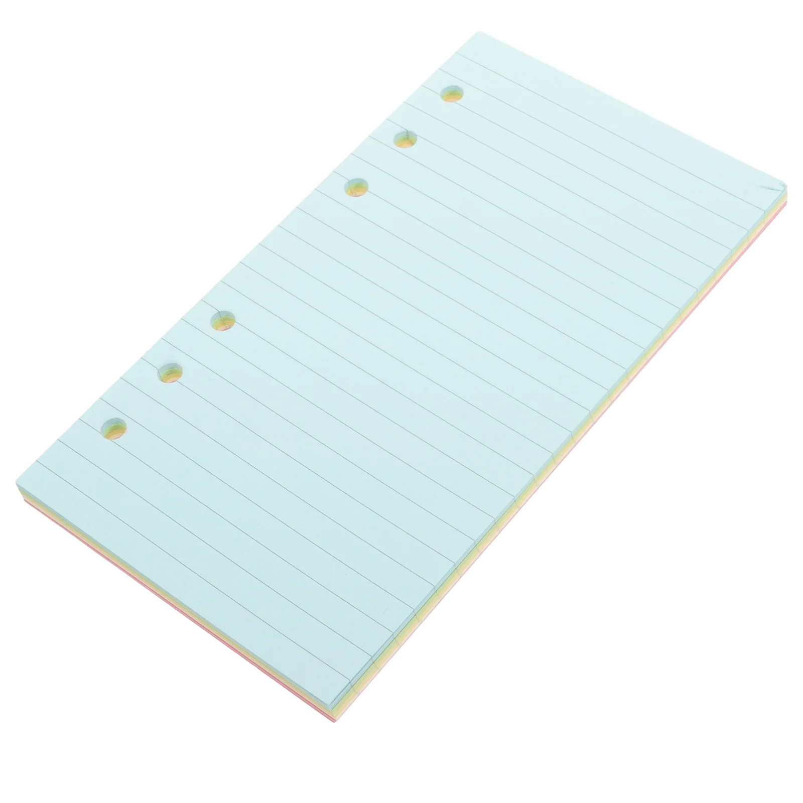 A6 6-Hole Colorful Ruled Loose Leaf Paper For Notebook Planner Refills Inserts Smooth Writing Sheets Note Book Filler