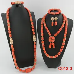 Fantastic Nigerian Wedding Coral Beads Jewelry Set Original Coral Bead Necklace Set Traditional Wedding African Jewelry