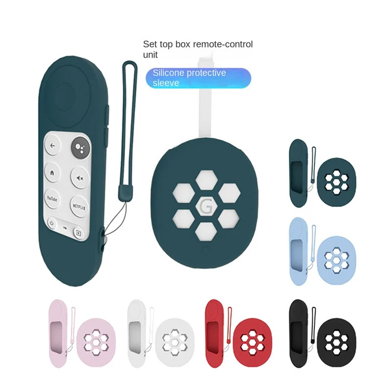 Capa protetora de silicone resistente a arranhões para capa remota Google Chromecast-TV 2020