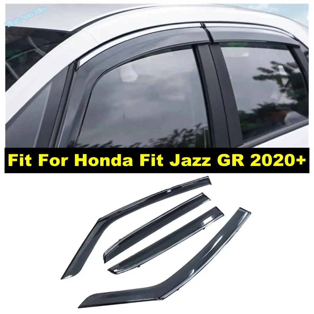 

Car Window Visor Vent Cover Shade Rain Sun Wind Guard Deflectors Cover Trim Accessories Fit For Honda Fit Jazz GR 2020 2021 2022