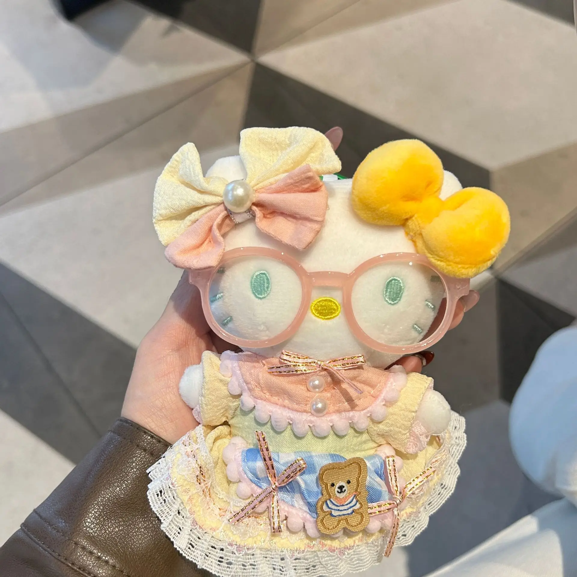 مرحبا كيتي المفاتيح سترة وزرة دمية حقيبة التبعي المفاتيح هدية الإكسسوارات العصرية