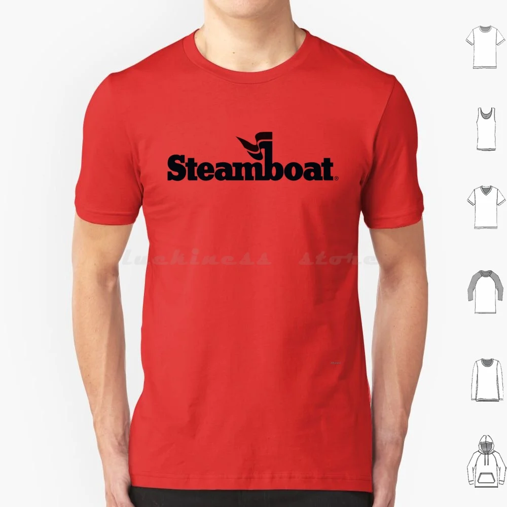 Blacked Out Steamboat Resort , Colorado Mountain Resort T Shirt Cotton Men Women DIY Print Steamboat Steamboat Springs Black