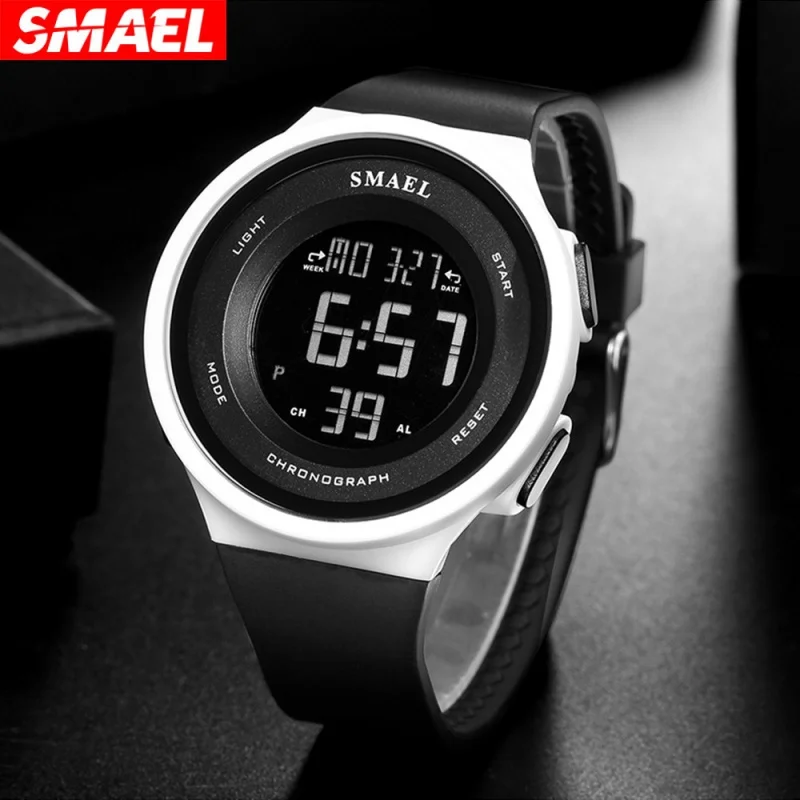 Smael Simple Digital Watch Waterproof Leisure Youth Children Student Electronic Sport Watch Watch