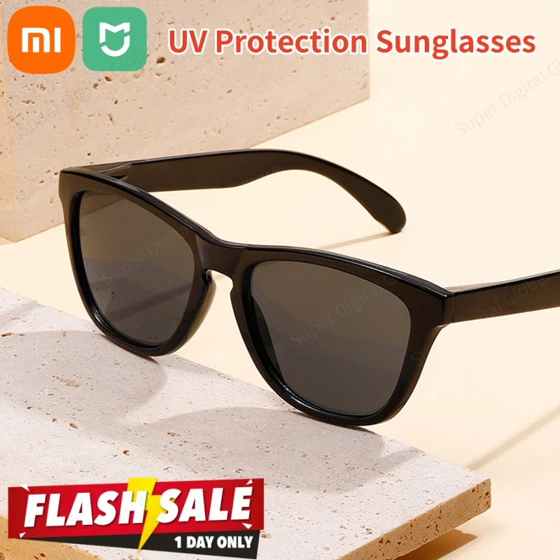 

Xiaomi Mijia классические квадратные солнцезащитные очки Tac с поляризационными линзами, очки в ретро-оправе, безвинтовая защита от ультрафиолета, водительские женские и мужские 2025