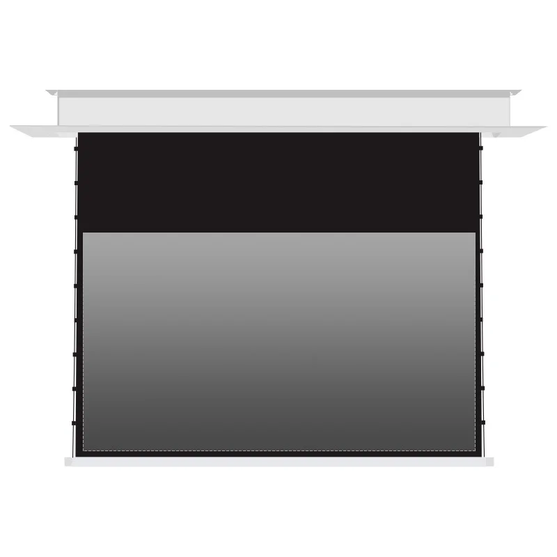 프로젝션 스크린 내장형 천장 매립형 100/120인치 전동 암막 스크린 가정용 고화질 4K/3D