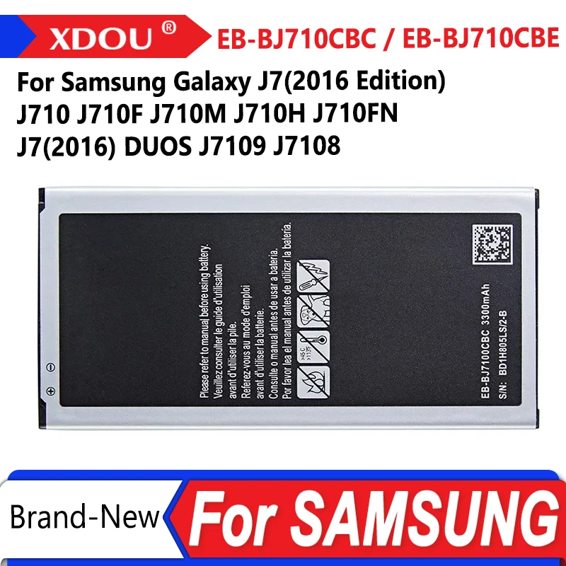 

Совершенно новый аккумулятор EB-BJ710CBC EB-BJ710CBE 3300 мАч для Samsung Galaxy J7 (2016 Edition) J710 J710F J7 (2016) DUOS NO NFC/NFC