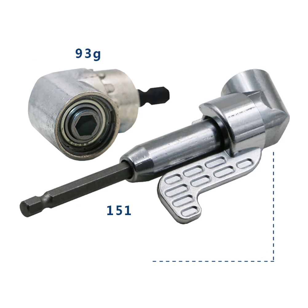 

105 Degree Right Angle Drill Attachment Adapter Driver Bit Tool Magnetic Socket Wrench Electric Drill Accessories Durable