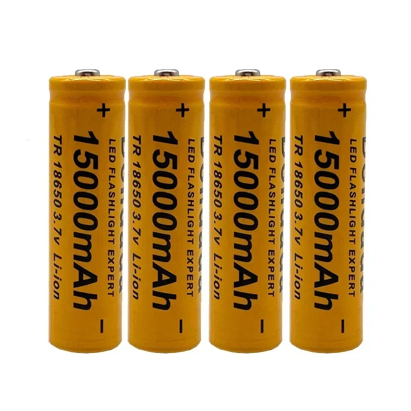 Dolidada-Lithium-ion Battery, 3.7V, 15000 mAh, 18650, recarregável, adequado para lanternas LED, produtos eletrônicos