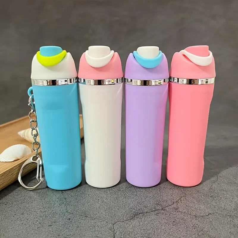 1/4 قطعة سلسلة مفاتيح عصرية على شكل كوب فواكه، يمكن أن تحمل الحلي الصغيرة وأحمر الشفاه وما إلى ذلك، هدية مثالية للسفر والارتداء اليومي #4