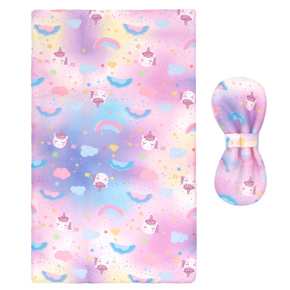 Neuer Puppenschlafsack mit Kissen, Puppenzubehör für 10–18 Zoll große Puppen, weiches Design für Puppen, Reisepuppen, zum Ausgehen, Tragetasche