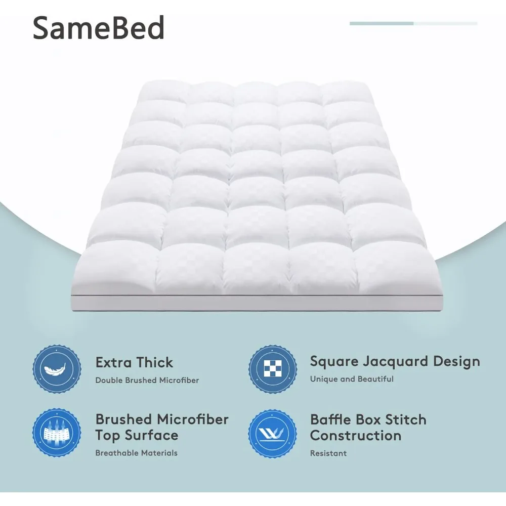 Mattress Topper King,Extra Thick Mattress Pad Cover for Back Pain,Cooling Mattress Protector with 8-21 Inch Deep Pocket,