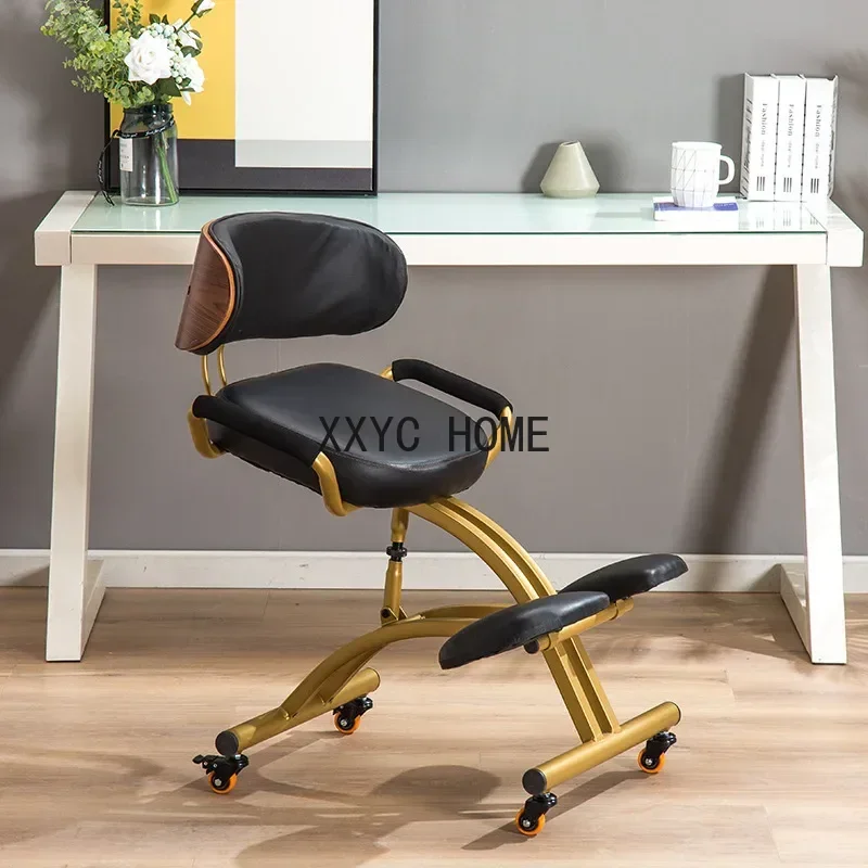 Computer Folding Writing Chair, Rotating Lifting Body Chair Ergonomic Kneeling Chair Correcting Sitting Backrest Home  Furniture