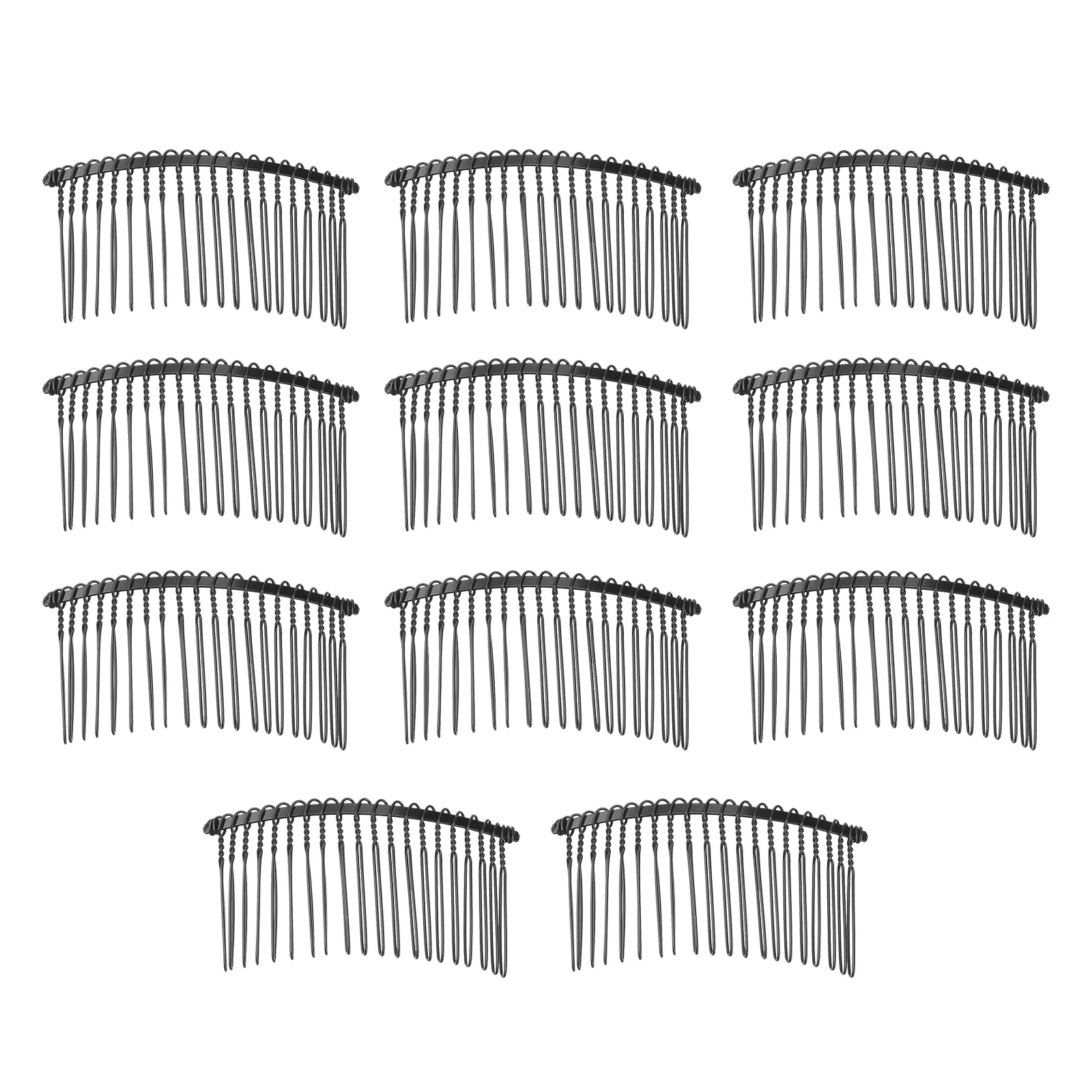 

10 Pcs Hair Barrettes Comb Pin Clips Combs Simple Iron Wire Black Vintage Bride