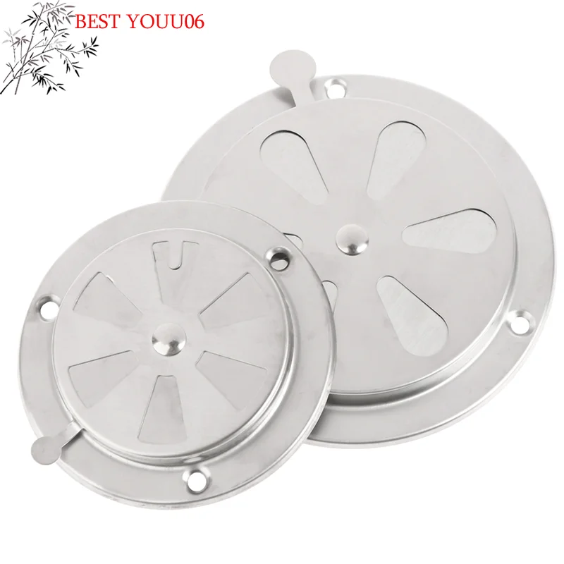 (YOUU06)95/125mm Adjustable Air Louver Vent Grille Round Ducting Ventilation Grilles Cover BBQ Grill Smoker Exhaust Vent Stove