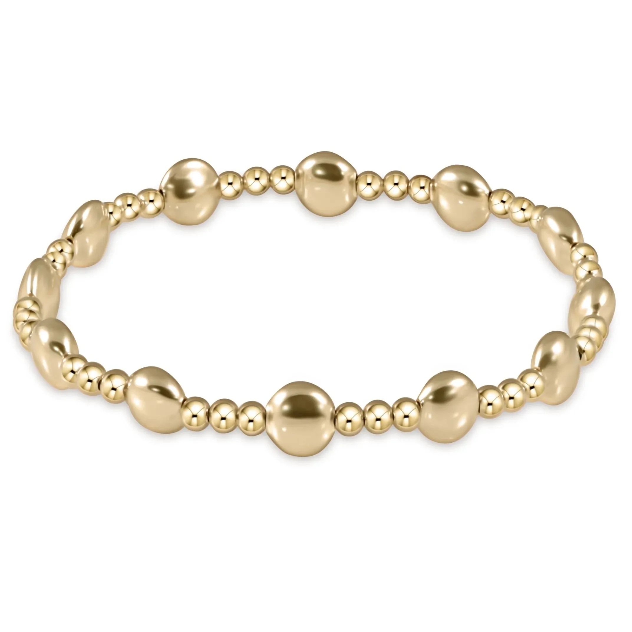 

VKVVA Fashion Jewelry Honesty Gold-plated Sincerity Pattern 6mm+4mm Bead Bracelet for Women, Unique Gifts