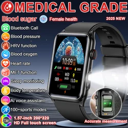 For Xiaomi Medical Grade Blood glucose testing Smart Watch Men Heart rate Blood pressure Blood oxygen BTCall Health Bracelet2025