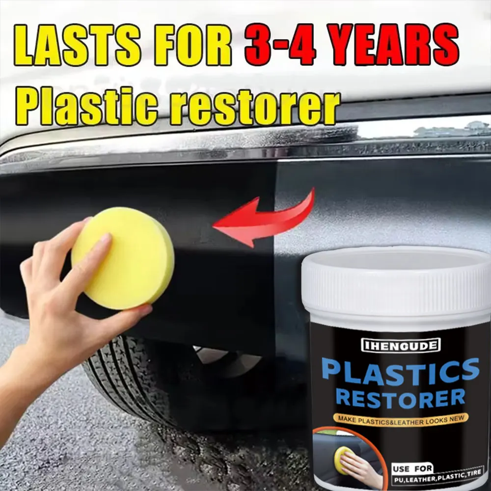 150g Auto-Kunststoff-Restaurator, schwarz glänzend, für den Innenraum, Leder- und Verkleidungs-Erneuerung, Wachsbeschichtungsmittel, Autopolitur, Reparaturbeschichtung