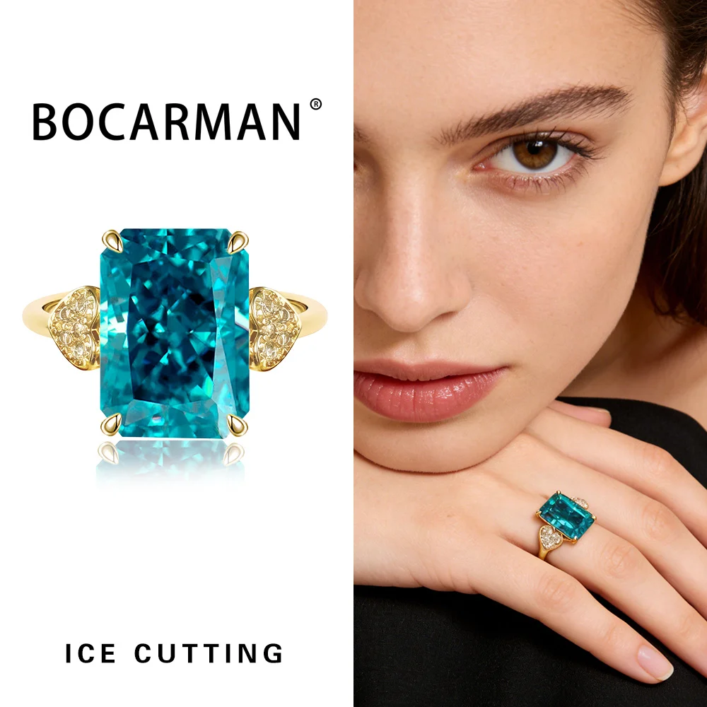 Women's Rectangular Ice Cut Mint Green Cubic Zirconia Ring, Vintage