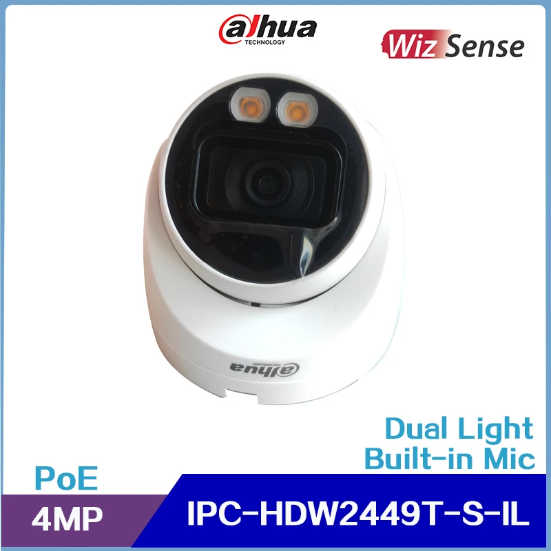 

Dahua IPC-HDW2449T-S-IL 4MP Smart Dual Light Fixed-focal Eyeball WizSense Network Camera