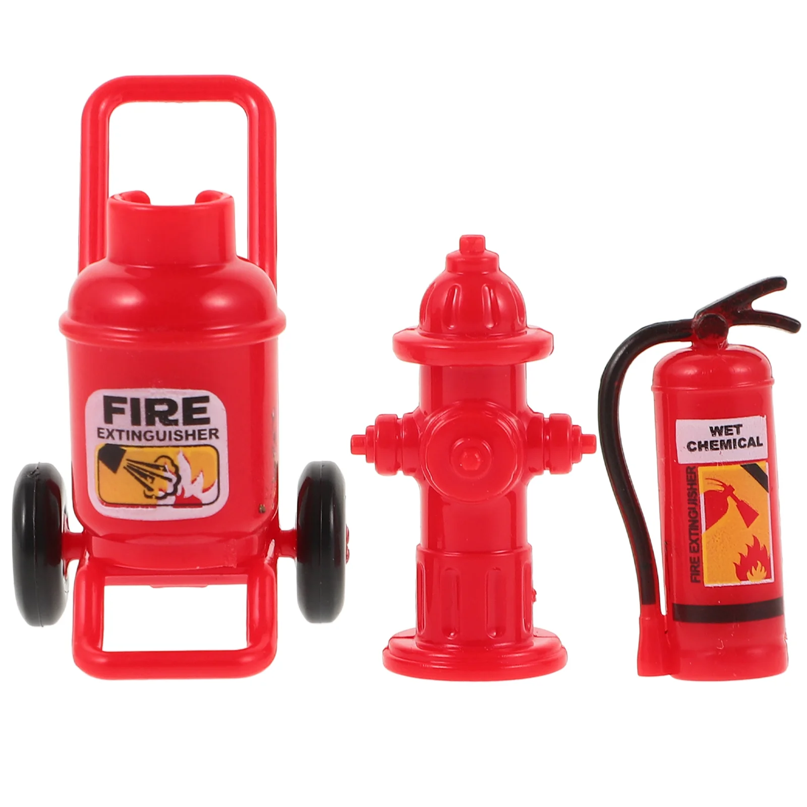 Mini Fire Extinguisher Plastic Hydrant Models Playing House Decorations for Home Miniature Adornment