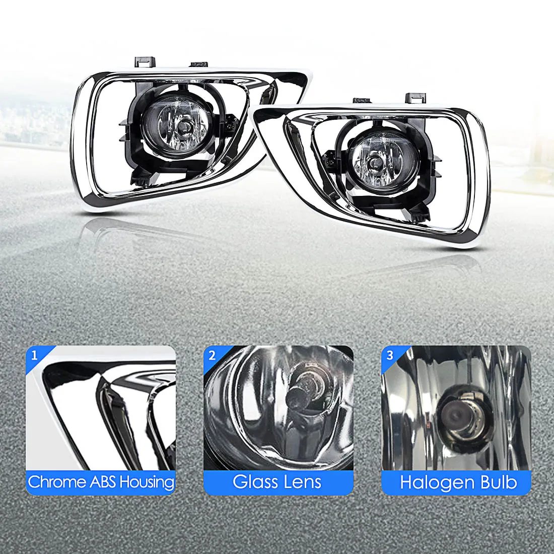 LED Fog Light For Nissan Navara Frontier NP300 2015-ON Car Front Bumper Fog Lamp Daytime Running Light Car Accessories 12V