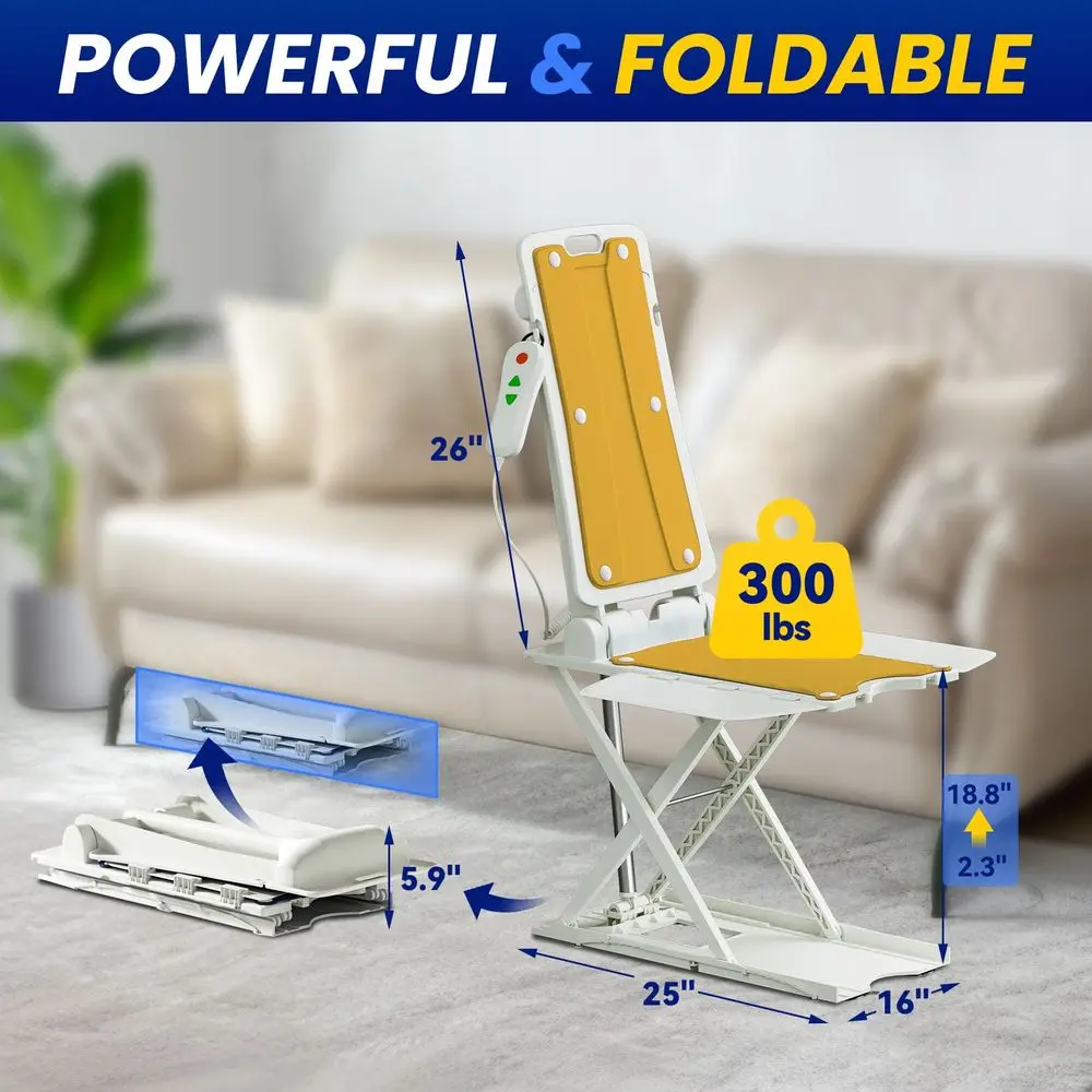 

Chair Lift for Elderly, Floor Lift for Elderly Falls, Lift Assist Device to Lift Elderly Off Floor, 300lbs Waterproof Bath Lift