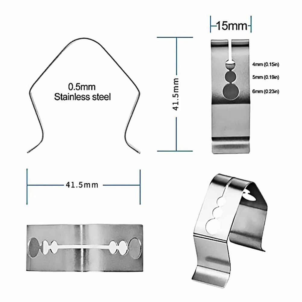 

3Pcs Grill Thermometer Probe Clips Universal Clamp Holder Stainless Steel Bbq Accessories Meat Temperature Holder