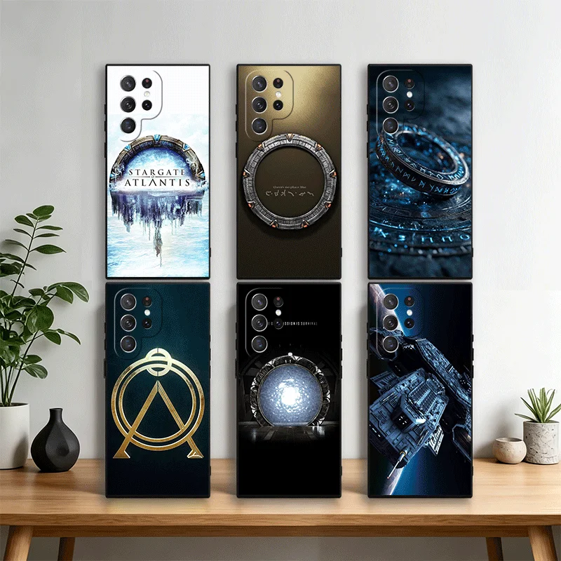 Stargate Atlantis Phone Case Cover for Samsung Galaxy S22 S23 Plus S24 FE S25 Edge S26 Ultra S20 S21 + Black Soft Shell