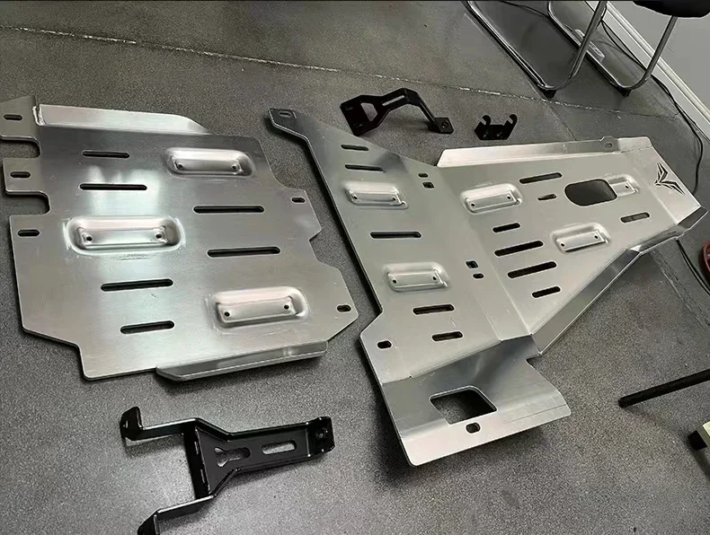 4x4 Vehicle Exterior Accessories Aluminum Alloy Under Engine Cover Mud Flap Guard Skid Plate For Jeep Wrangler JL JK