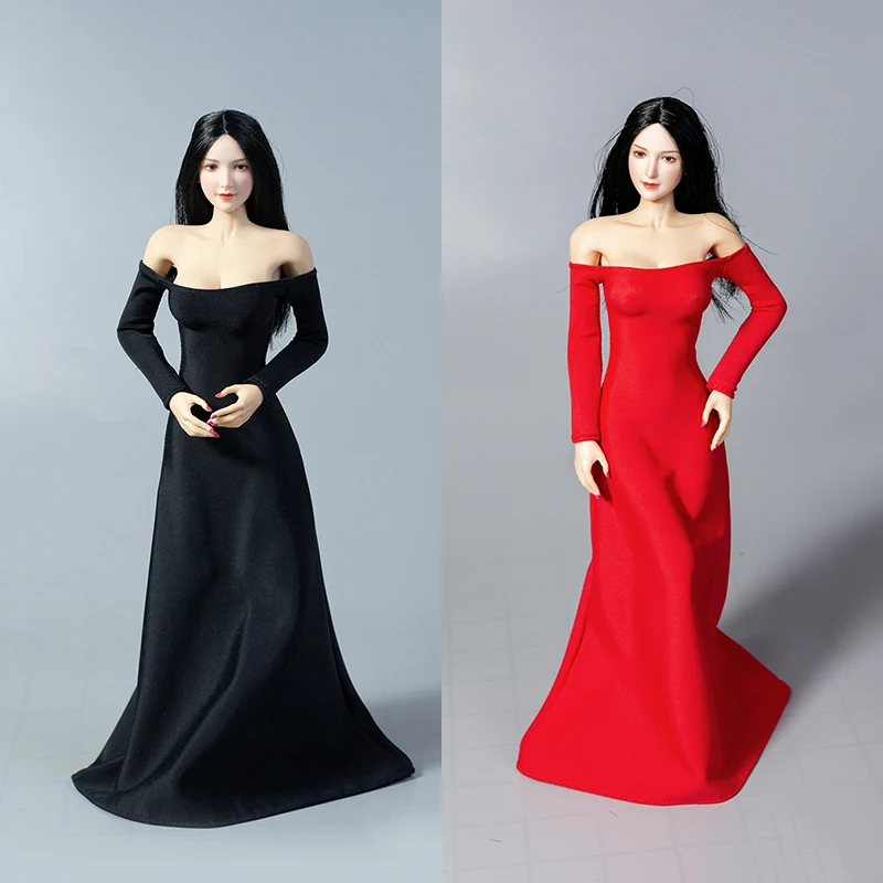 

5 Colors ICE TOYS IC1002 1/6 Female Soldier Long Dress Colorful Beauty Off-Shoulder Evening Skirt For 12Inch Action Figure Body