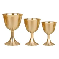 1PCS 15ml/25ml/55ml Vintage Brass Wine Glass Golden  Mug Copper Smooth Edge Water Beer Cup Drinkware For Home Party Decor