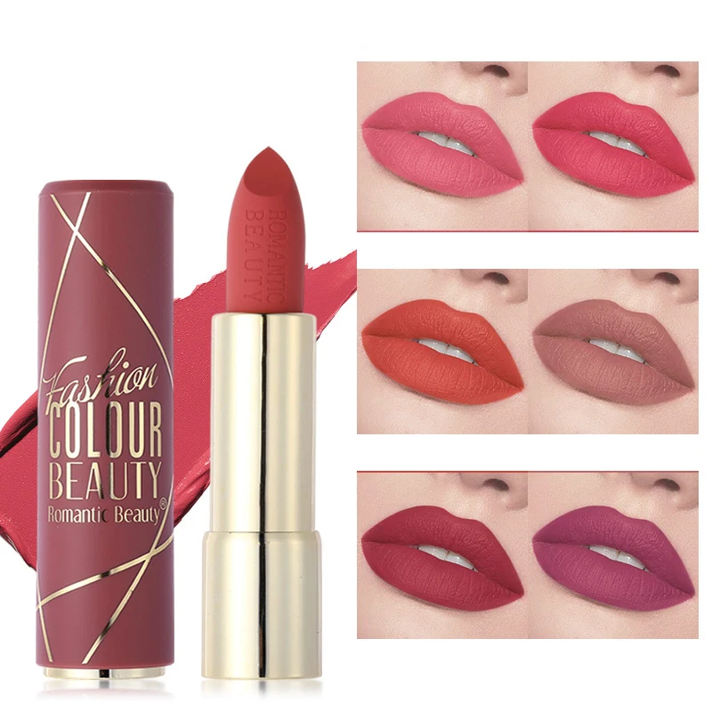1pc Matte Velvet Lip Gloss Highly Saturated Liquid Lip Mud Non-Stick Long Lasting All Skin Tones Compatible Mother's Day Gift