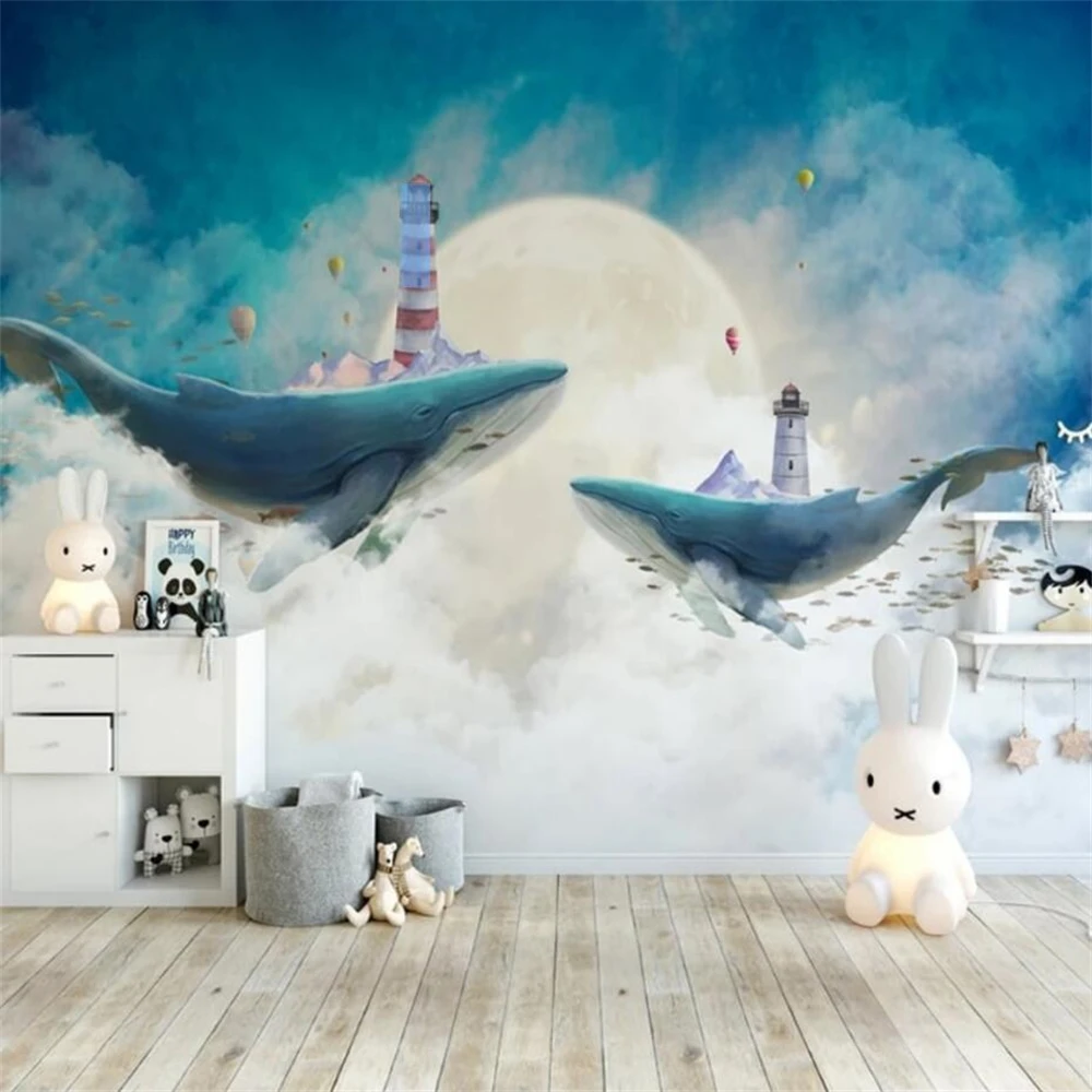 Custom Starry Valley Cartoon Wallpaper Art Mural for Children's Room Living Room Bedroom Home Decor Wall Papers