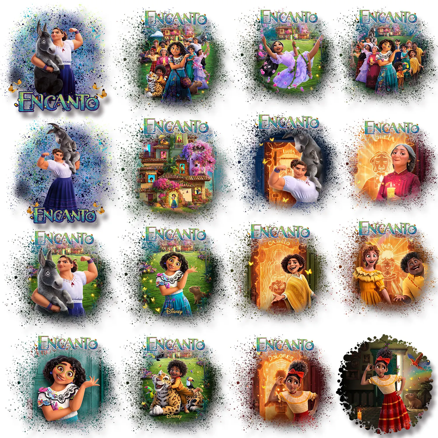 Disney Film Encanto Character Full Body Profile Image Ironing Patches Transfer On The Shirts And Other Garment